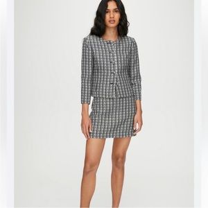 Aritzia Babaton Bryn Tweed Mini Skirt